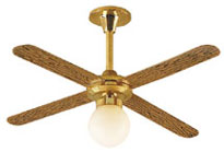 Dollhouse Miniature Ceiling Fan W/Light (Non-Work)